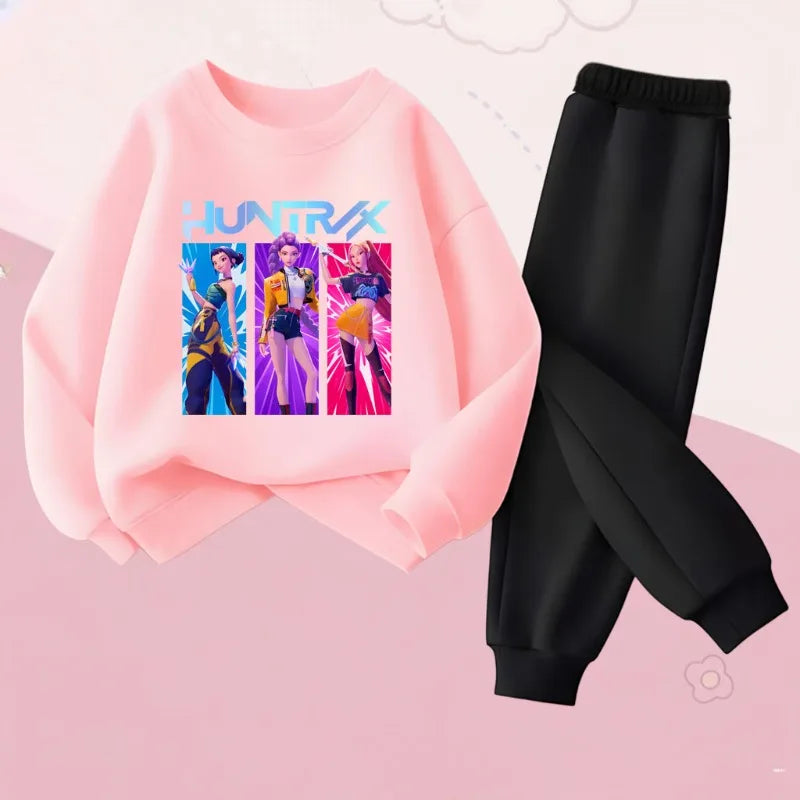 K-POP Printed Girls Hoodies Sweatshirt Sweatpant