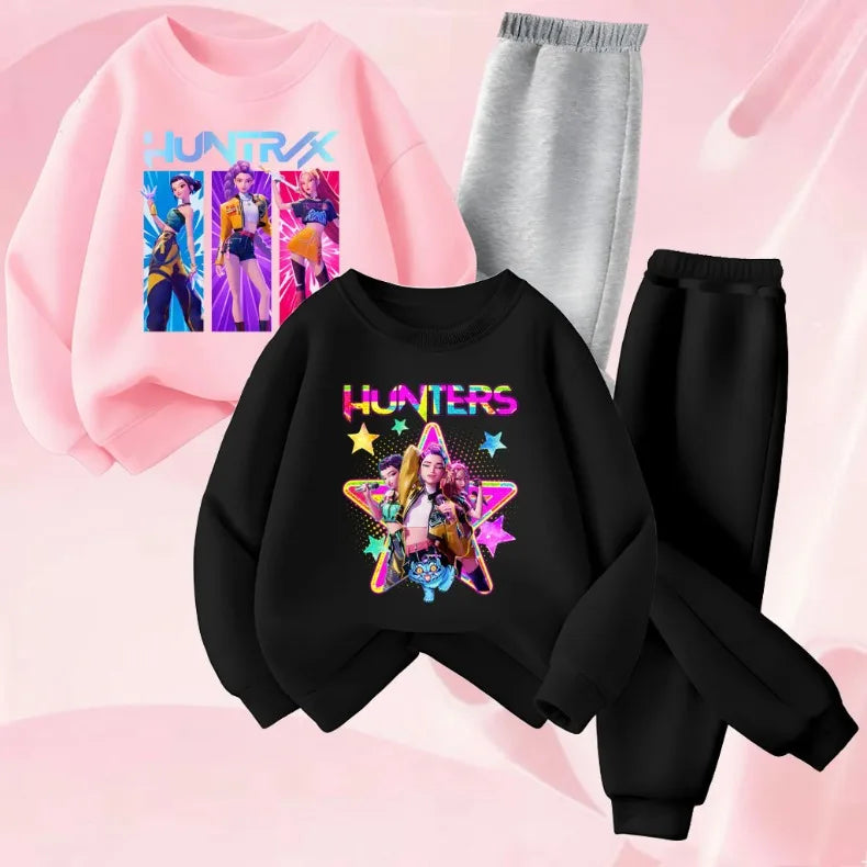 K-POP Printed Girls Hoodies Sweatshirt Sweatpant