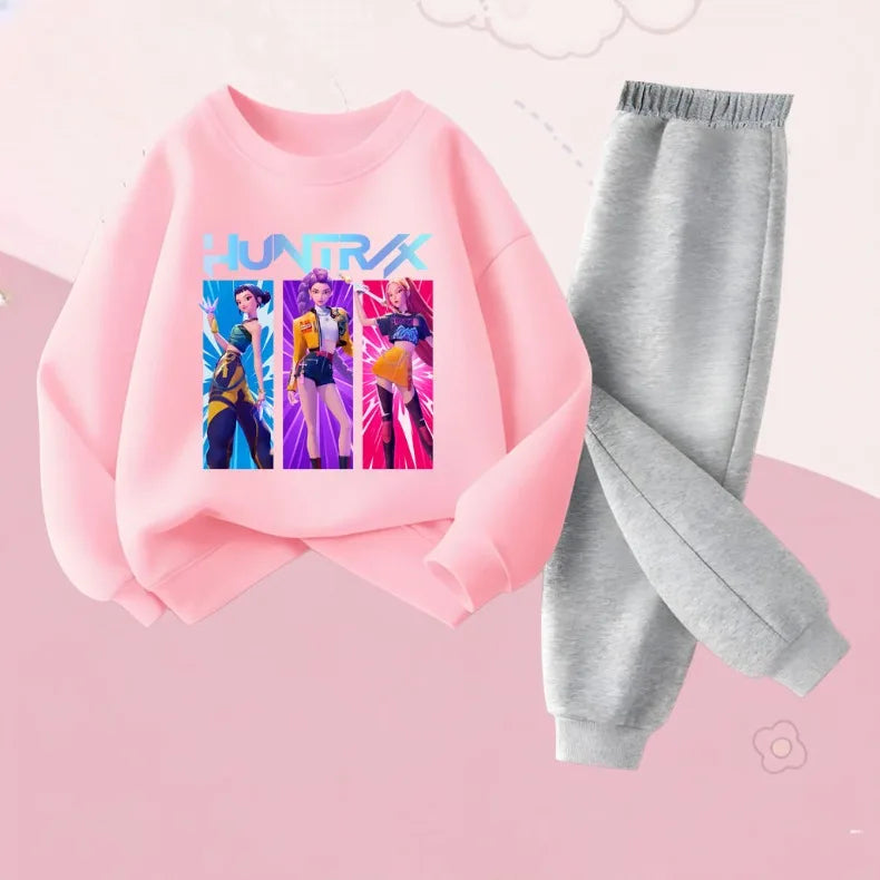 K-POP Printed Girls Hoodies Sweatshirt Sweatpant